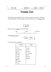 Example of an extended triangle test Example of an extended triangle test
